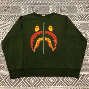 A Bathing Ape Bape Shark Crewneck Size Large